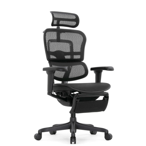 Ортопедическое кресло Falto Comfort Ergohuman Ultra Footrest Черное