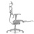 Ортопедическое кресло Falto Comfort Ergohuman Ultra Footrest Серое