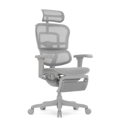 Ортопедическое кресло Falto Comfort Ergohuman Ultra Footrest Серое