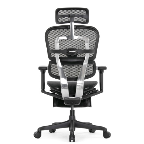 Ортопедическое кресло Falto Comfort Ergohuman Ultra Footrest Черное