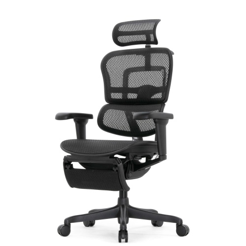 Ортопедическое кресло Falto Comfort Ergohuman Ultra Footrest Черное