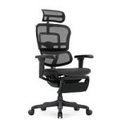 Ортопедическое кресло Falto Comfort Ergohuman Ultra Footrest Черное