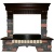 Каминокомплект InterFlame Экстер Rock Beige/Black (темный дуб)+Panoramic 25 в Грозном