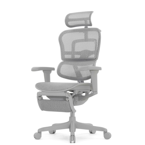 Ортопедическое кресло Falto Comfort Ergohuman Ultra Footrest Серое