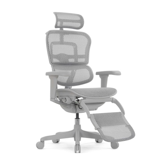 Ортопедическое кресло Falto Comfort Ergohuman Ultra Footrest Серое