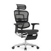 Ортопедическое кресло Falto Comfort Ergohuman Elite 2 с подножкой Черное